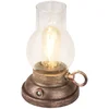 Image de BRILONER Kanea - Oplaadbare Tafellamp - stijl olielamp - buitenlamp aanraakfunctie - dimbaar tuinverlichting - IP44 - warm wit licht - Ø10.5 x 17.5 cm - brons