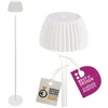 Image de BRILONER Champ - Oplaadbare Vloerlamp - snoerloze staande lamp - dimbaar - in hoogte verstelbaar - voor binnen en buiten - wit - Ø19 x 124 cm