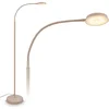 Image de BRILONER Megg - LED Vloerlamp   dimbaar & zwenkbaar   125.5 cm hoog   warm wit licht   moderne staande lamp   leeslamp voor woonkamer   beige