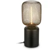 Image de BRILONER Rist   Tafellamp   industrieel bedlamp   zwart   draadframe design   E27 fitting   met schakelkabel   Ø10x25 cm