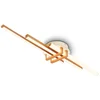 Image de BRILONER Tinka - LED Design Plafondlamp - met warm wit licht - hoekprofielen - 78 x 16 x 6,6 cm - lichtgrijs-koffie