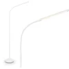 Image de BRILONER Mura   LED Vloerlamp   dimbaar   6W   600lm   touchbediening   zwenkbaar   wit   moderne leeslamp