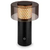 Image de BRILONER Gila   Tafellamp oplaadbaar   dimbaar   draadloos   IP44   3.000K warm wit licht   USB-C   geheugenfunctie   zwart-goud   Ø15 x 19 cm