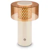 Image de BRILONER Gila   Tafellamp oplaadbaar   dimbaar   draadloos   IP44   3.000K warm wit licht   USB-C   geheugenfunctie   lichtgrijs-koffie   Ø15 x 19 cm