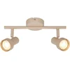 Image de B.K.Licht Tapp - Opbouwspot - plafondspot (plafondlamp) - 2x GU10 fitting - taupe / beige - 27.5 cm