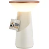 Image de B.K.Licht Pilia - Oplaadbare Tafellamp - snoerloze lamp - dimbaar - met batterij - usb-c - Ø15 x 24cm - koffie & grijs