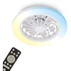 Image de BRILONER Pafo - Plafondventilator met verlichting - LED plafondlamp met ventilator - dimbaar - 5 snelheden - ventilatorlamp zomer- en wintermodus - CCT - Ø38 cm - wit