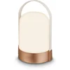 Image de B.K.Licht Asa groot - Oplaadbare Tafellamp - snoerloze lamp - dimbaar - kampeerlamp - 90 Lm - voor binnen en buiten - 14.5 x 13.5 x 24 cm - bruin
