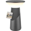 Image de B.K.Licht Pilia - Oplaadbare Tafellamp - snoerloze lamp - dimbaar - met batterij - usb-c - Ø15 x 24cm - zwart