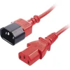 Image de Lindy - Stroomverlengkabel - IEC 60320 C13 naar IEC 60320 C14 - 1 m - gevormd - rood