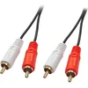Image de LINDY 35661 Cinch Audio Aansluitkabel [2x Cinch-stekker - 2x Cinch-stekker] 2.00 m Zwart