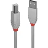 Image de LINDY USB-kabel USB 2.0 USB-A stekker, USB-B stekker 2.00 m Grijs 36683