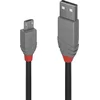 Image de LINDY 36734 USB-kabel USB 2.0 USB-A stekker, USB-micro-B stekker 3.00 m Zwart, Grijs