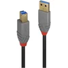 Image de LINDY 36740 USB-kabel USB 3.2 Gen1 USB-A stekker, USB-B stekker 0.50 m Zwart