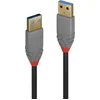 Image de LINDY 36754 USB-kabel USB 3.2 Gen1 USB-A stekker, USB-A stekker 5.00 m Zwart, Grijs
