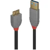 Image de LINDY 36766 USB-kabel USB 3.2 Gen1 (USB 3.0 / USB 3.1 Gen1) USB-A stekker, USB-micro-B 3.0 stekker 1.00 m Zwart