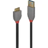 Image de LINDY 36768 USB-kabel USB 3.2 Gen1 USB-A stekker, USB-micro-B 3.0 stekker 3.00 m Zwart