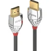 Image de Lindy Cromo Line High Speed - HDMI met ethernetkabel - HDMI (M) naar HDMI (M) - 5 m - beschermd - grijs - rond, 4K ondersteuning