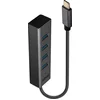 Image de LINDY 43325 43325 USB-hub 4 poorten USB-A USB 3.2 Gen1 5 GBit/s Met USB-C stekker Grijs