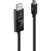 Image de LINDY 43342 USB-C-displaykabel USB-C stekker, DisplayPort-stekker 2.00 m Zwart