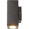 Image de Buitenwandlamp antraciet Gevellamp 2 vlammen Voordeurlamp Wandlamp Tuinlamp, roestvrij staal kunststof, 2x GU10, BxHxD 7,6x18,6x9,9 cm