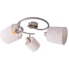 Image de Plafondlamp Wandlamp "Maron" 52cm lengte 3 spots E14 Chroom Textiel Grijs