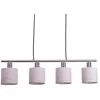 Image de Hanglamp Plafondlamp "Maron" 4 spots lengte 72 cm Hoogte 140cm Textiel Chroom Grijs