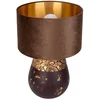 Image de Tafellamp "Bronco" Keramiek Hoogte 39 cm Diameter 26cm Donkerbruin