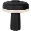 Image de Tafellamp "Pilu" Lampje Metaal-Kunststof draadloos USB geïntegreerde LED verlichting Aanraaksensor D 15cm H 16,5cm Zwart