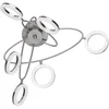 Image de Plafondlamp dimbaar LED plafondlamp woonkamer met beweegbare spots, mat nikkel, 6x 4.5W 6x 320lm warm wit, LxH 60 x 30 cm Wofi 9295.06.64.6100