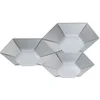 Image de Plafondlamp dimbaar via wandschakelaar LED plafondlamp woonkamer, geborsteld aluminium, 15W 1200lm warm wit, LxH 40x8,5 cm, Wofi 9165.03.63.9000