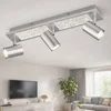 Image de Plafondspot zwenkbare plafondlamp spots zilver GU10 3-vlam, metaal chroom, 3x GU10 fitting, LxBxH 55,5x9x17 cm, WOFI 11591