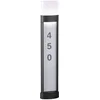Image de Huisnummerlamp LED huisnummer verlicht elektriciteit Buitenlamp met huisnummer, staande lamp aluminium zwart, incl. sticker, IP54, LxBxH 16x7,5x80 cm, Wofi 12226