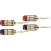 Image de Oehlbach 3022 Luidsprekerconnector Stekker, recht Rood, Zwart 4 stuk(s)