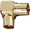 Image de Oehlbach 4403, haakse antenne adapter, m/f, goud (2pc)