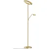 Image de Fischer & Honsel Dent - Klassieke Vloerlamp - hoogte 180 cm - 1x LED 8 W + 1x LED 37 W - 5400 lumen - 3 kleurtemperaturen - Dimbaar - Goud