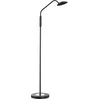 Image de Fischer & Honsel - Vloerlamp Tallri - 1x LED 7,5 W (incl.) - Zwarte Zandgrond