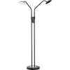 Image de Fischer & Honsel - Vloerlamp Tallri - 135 cm - 2x LED 7,5 W (incl.) - Dimbaar - Zwarte