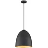 Image de Hanglamp Hanglamp Woonkamerlamp Eetkamerlamp Plafondlamp, metaal zwart goudkleurig, 1x E27, H 140 cm
