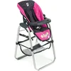 Image de Kinderstoel voor poppen, stippen marine-roze