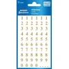 Image de Avery AV-3728 Cijferetiket 2 Vel Goud 10 Setjes met 2 Vel