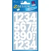 Image de Avery Cijferetiketten Zweckform 25 Mm Folie Wit 48 Stuks