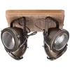 Image de Brilliant CARMEN WOOD - Plafondlamp - Bruin;Zilvergrijs