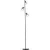 Image de BRILLIANT lamp, Blacky vloerlamp 3-vlams zwart mat, 3x D45, E14, 25W, met voetschakelaar