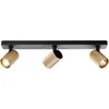 Image de Brilliant Marty - Plafondspot - GU10 3x5W 3000K - Zwart/Goudkleurig