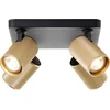 Image de Brilliant Marty - Plafondspot - GU10 4x5W 3000K - Zwart/Goudkleurig
