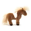 Image de Hermann Teddy Knuffeldier Shetland Pony/paardje - pluche stof - premium kwaliteit knuffels - bruin - 25 cm
