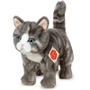 Image de Hermann Teddy Knuffeldier kat/poes - zachte pluche stof - premium kwaliteit knuffels - grijs/wit - 20 cm