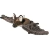 Image de Hermann Teddy Knuffeldier Vleermuis - zachte pluche stof - premium knuffels - grijs - 24 cm