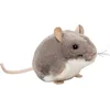 Image de Hermann Teddy Knuffeldier Muis - pluche stof - premium kwaliteit knuffels - grijs - 9 cm